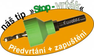 Stop-vrták, vrtací záhlubník pro terasové šrouby